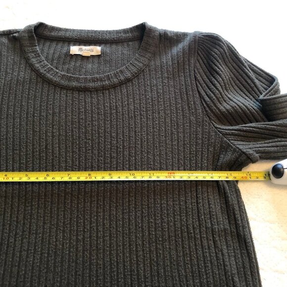 MADEWELL Crewneck Pullover Green Knit Sweater Women's Size Small - Picture 5 of 9